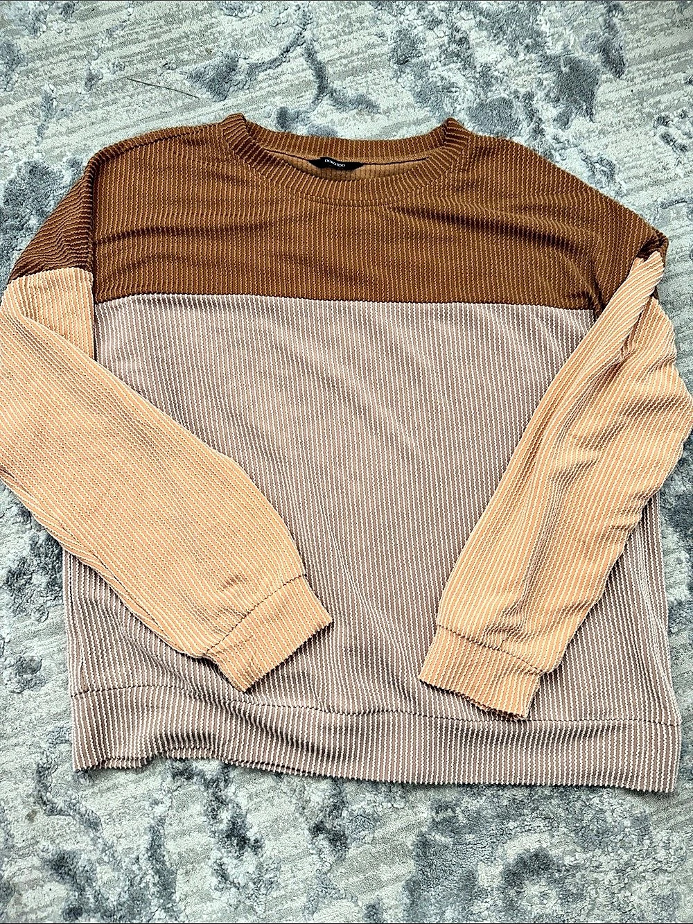 DOKOTOO Color Block Sweater Size XL